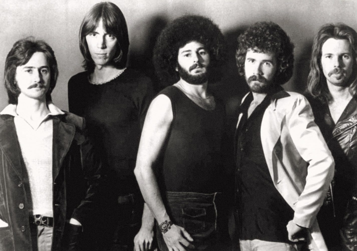 black and white promo photo of the band, Boston