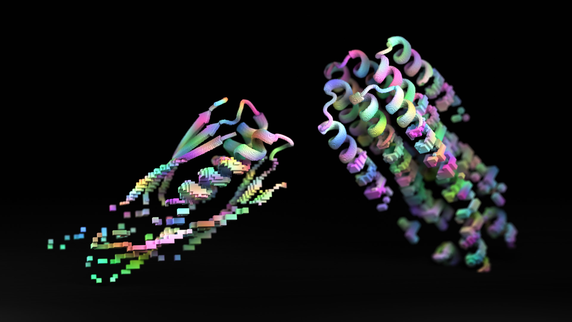 two protein models made with ProteinMPNN